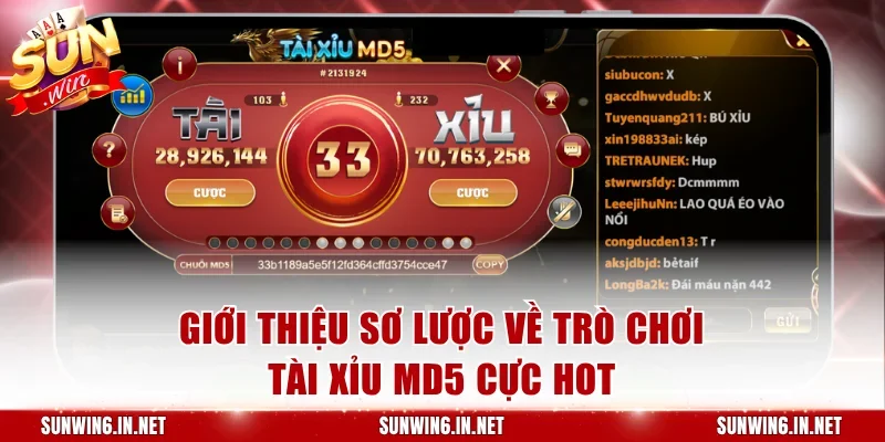Giới thiệu sơ lược về trò chơi tài xỉu MD5 cực hot