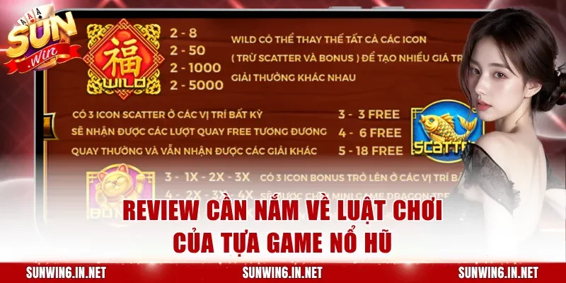 Review cần nắm về luật chơi của tựa game nổ hũ